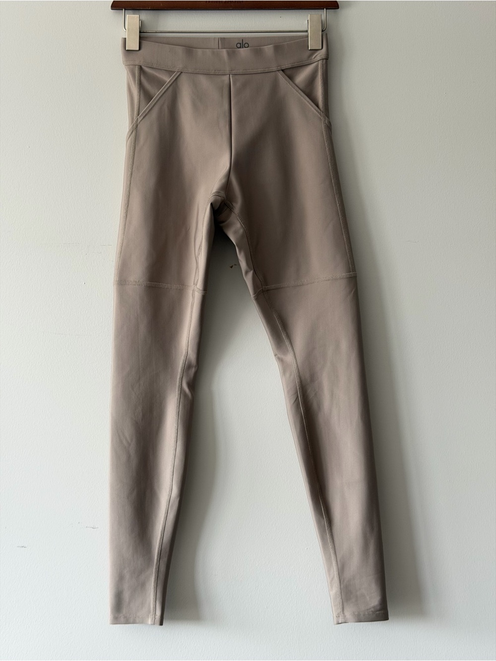 Alo yoga high waist leggings size small beige neutral taupe color